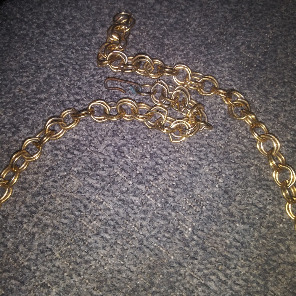 HTF Rare Nassims iron bib necklaces with cabachons 60s vintage - Picture 11 of 12